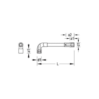 Gedore 1436848 Double Ended Socket Wrench 12 mm