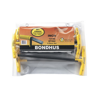 Bondhus 13146 Ball End T- Handle Set, 6 Piece