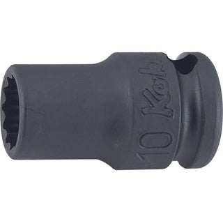 Ko-Ken 13406A-1/2 3/8 Sq. Dr. Socket 1/2 12 point Length 32mm Thin walled