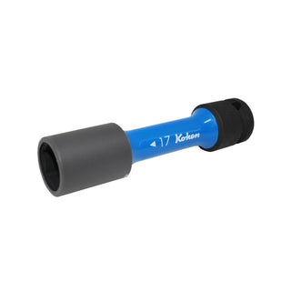 Ko-Ken 14145PM.110-17 Wheel Nut Socket 17 MM Extra Thin walled 110 MM Color Coded Protector 1/2 Sq. Drive