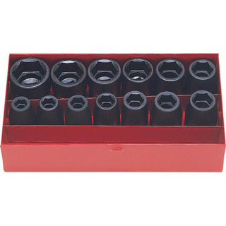 Ko-Ken 14241M Socket Set 5-19mm 6 Point 10 pieces 1/2 Sq. Drive