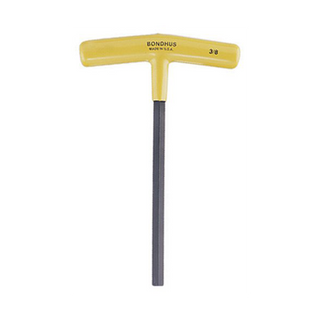 Bondhus 15210 3/16 x 6" Hex Tip T-Handle with ProGuard Finish, 2 Piece