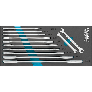 Hazet 163-519/12 Double Open-End Wrench Set, 12 Pieces