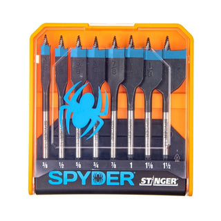 Spyder 11026 SPY 8-PC SPADE BIT SET WITH HARD CASE