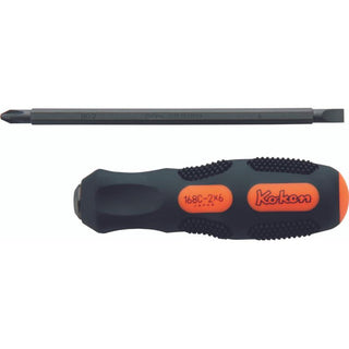 Ko-ken 168C-2X6(200) PH/SL Interchangeable Screwdriver PH2x6 mm L.310 mm