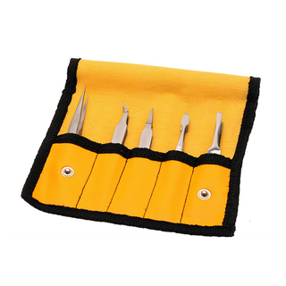 Aven 18473 Stainless Steel Tweezer Set, 5 Piece