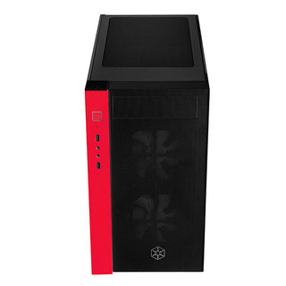 SilverStone Technology RL08BR-RGB Black and Red Micro-ATX Case