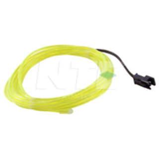 NTE Electronics 69-ELW2.3-YG EL WIRE YLW GRN 2.3MM DIA 3M W/PRE-WIRED CONNECTOR