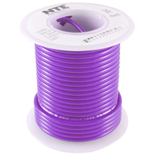 NTE Electronics WH616-07-25 HOOK UP WIRE 600V STRANDED 16 GAUGE VIOLET 25'