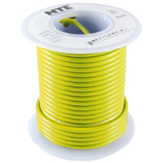 NTE Electronics WT22-04-25 WIRE TEFLON 22 GAUGE YELLOW 25'