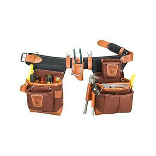 Occidental Leather 9855LH Adjust-to-Fit Fat Lip Tool Bag Set - Cafe - Left