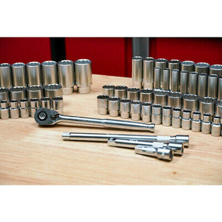 Wiha Tools Tools 33899 84-Piece 1/2” Drive MM and SAE Socket Set