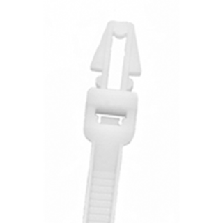 NTE Electronics 04-0750PM9 CABLE TIE 50 LB. PUSH MOUNT 7.9" NATURAL 100/BAG