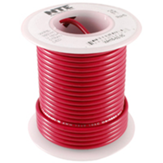 NTE Electronics WH614-02-500 HOOK UP WIRE 600V STRANDED 14 GAUGE RED 500'