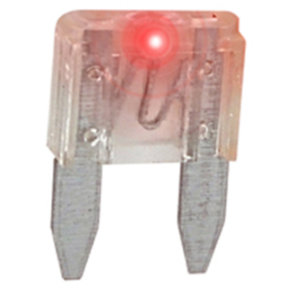 NTE Electronics 74-LMAF25A-B FUSE-MINI AUTOMOTIVE W/ LED INDICATOR