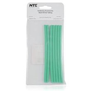 NTE Electronics 47-25106-G Heat Shrink 3/16" Dia W/adhesive GRN 6" Length 7pcs