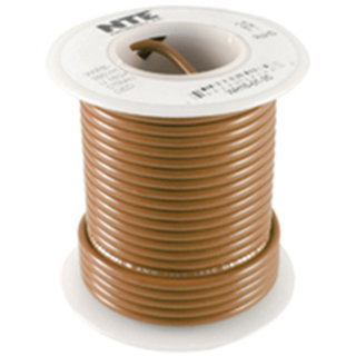 NTE Electronics WH610-01-1000 HOOK UP WIRE 600V STRANDED 10 GAUGE BROWN 1000'