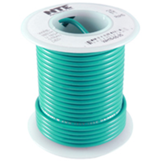 NTE Electronics WH618-05-500 HOOK UP WIRE 600V STRANDED 18 GAUGE GREEN 500'