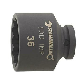 Stahlwille 23011032 50D IMP 1/2" 12-pt Impact Socket, 32 mm