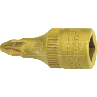 Hazet 8507-PZ3 Hollow 6.3mm (1/4") Pozidriv PZ3 TiN Screwdriver Socket