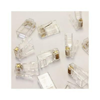 Eclipse 902-550 QuikThru Modular Plug Connectors, CAT6, 3 prong, 50µ gold, bulk