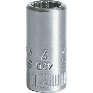 Stahlwille 01030007 40D Bi-Hex 12-pt Socket 7 mm x 1/4 Inch Drive