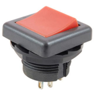 NTE Electronics 54-508 ROCKER SWITCH ROUND SPDT 10A 125V RED NYLON ACTUATOR