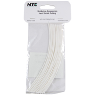 NTE Electronics 47-20106-W Heat Shrink 1/16 In Dia Thin Wall White 6 In Length