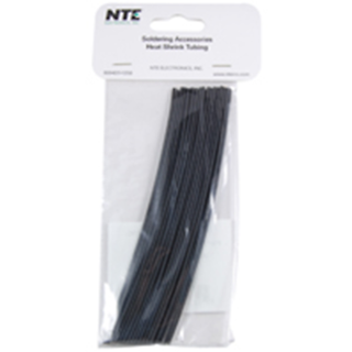 NTE Electronics 47-20206-BK Heat Shrink 3/32 In Dia Thin Wall Black 6 In Length