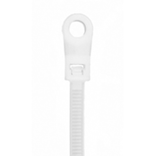 NTE Electronics 04-0530MH9 CABLE TIE 30 LB. MOUNT HOLE TYPE 5.8" NYLON 100/BAG