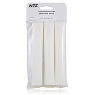 NTE Electronics 47-25606-W Heat Shrink 1" Dia W/adhesive WHT 6" Length 3pcs 3:1