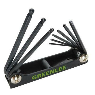 Greenlee 0254-12 Folding Ball-End Hex-Key Set, 9-Piece