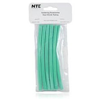 NTE Electronics 47-25206-G Heat Shrink 1/4" Dia W/adhesive GRN 6" Length 6pcs