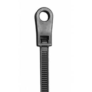 NTE Electronics 04-1450MH0 CABLE TIE 50 LB. MOUNT HOLE 14.5" BLACK 100/BAG