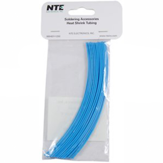 NTE Electronics 47-20106-BL Heat Shrink 1/16 In Dia Thin Wall Blue 6 In Length