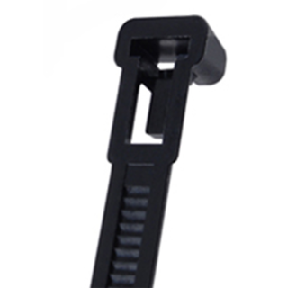 NTE Electronics 04-0550RL0 CABLE TIE 50 LB. RELEASABLE 5.9" BLACK 100/BAG