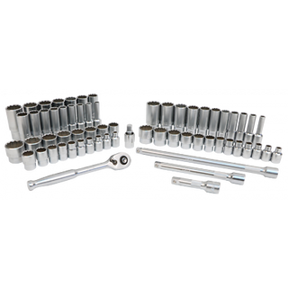 Wiha Tools Tools 33799 63-Piece 3/8” Drive MM and SAE Socket Set