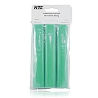 NTE Electronics 47-25606-G Heat Shrink 1" Dia W/adhesive GRN 6" Length 3pcs 3:1