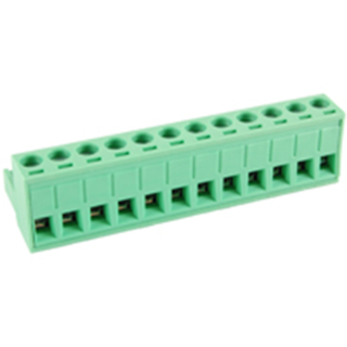 NTE Electronics 25-E800-12 Terminal Block 12 Pole 5.00mm Pitch 300V 15A Plug