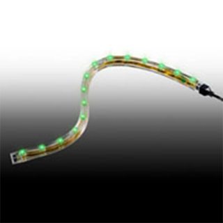 NTE Electronics LEDT-G FLEXIBLE LED TUBING CONNECTIBLE 11.8" 15 LEDS GREEN