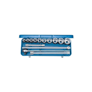 Gedore 6280180 Socket set 3/4 Inch Drive, 14 Pcs Hex 22-50 mm