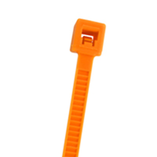 NTE Electronics 04-041814 CABLE TIE 18 LB. MINI 4.1" FLUORESCENT ORANGE 100/BAG