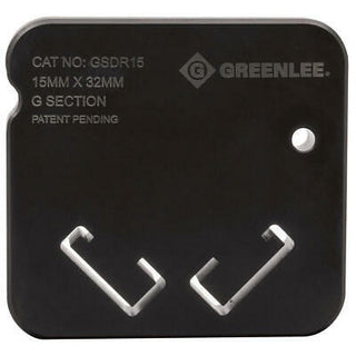 Greenlee GSDR15 G-Type DIN Rail Die, 15mm x 32mm