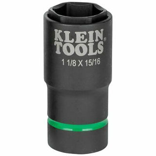 Klein 66066 2-in-1 Deep Impact Socket, 6-Point 1-1/8-Inch and 15/16-Inch