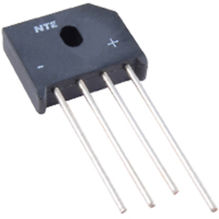 NTE Electronics NTE5329 BRIDGE RECTIFIER FULL WAVE SINGLE PHASE 200V 6A SIP PKG