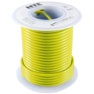 NTE WH18-04-25  Hook Up Wire Stranded Wire 300V 18AWG 25ft Yellow