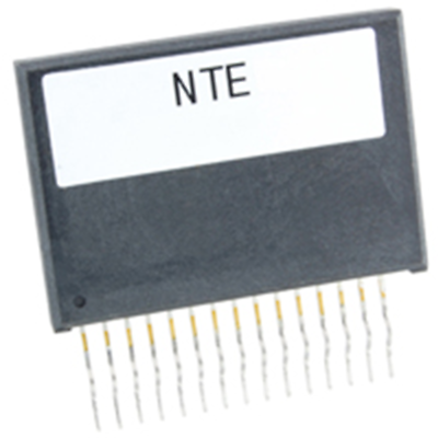 NTE Electronics NTE1338 HYBRID MODULE DUAL DRIVER 40W-50W AUDIO POWER 15-LEAD