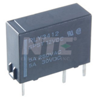 NTE Electronics RLY3424 RELAY SPST-NO 5AMP 24VDC