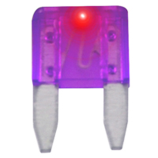 NTE Electronics 74-LMAF3A-B FUSE-MINI AUTOMOTIVE W/ LED INDICATOR