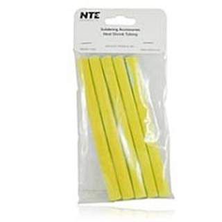 NTE Electronics 47-25306-Y Heat Shrink 3/8 " Dia W/adhesive YLW 6" Length 5pcs